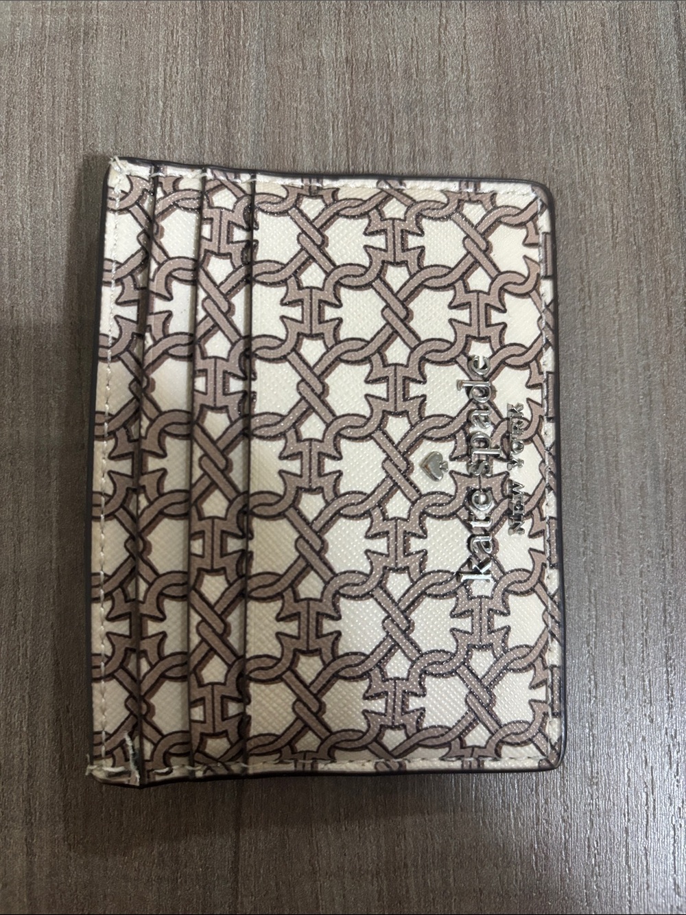 kate spade Beige & Brown Patterned Card Holder